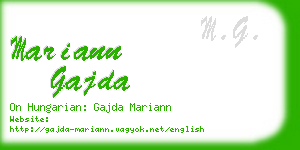 mariann gajda business card